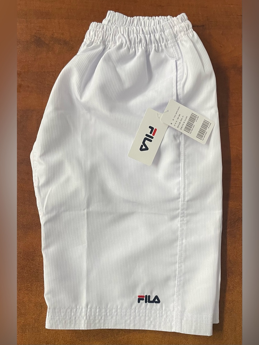 FILA White Men’s Athletic Shorts with Logo